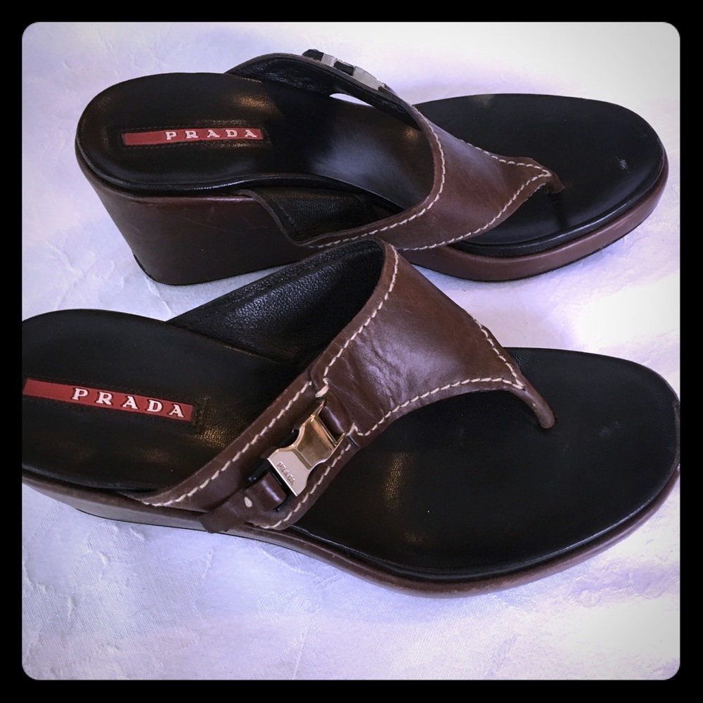 Prada wedge sandals